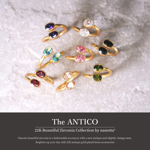 リング 指輪 オーバル フォークリング ビューティフルジルコニア ANTICO ARN048