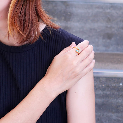 リング 指輪 オーバル フォークリング ビューティフルジルコニア ANTICO ARN048