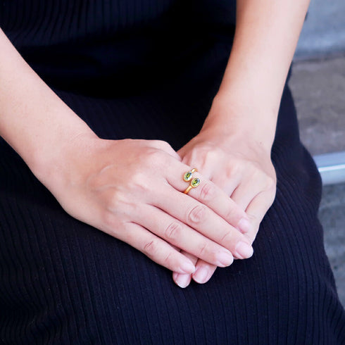 リング 指輪 オーバル フォークリング ビューティフルジルコニア ANTICO ARN048