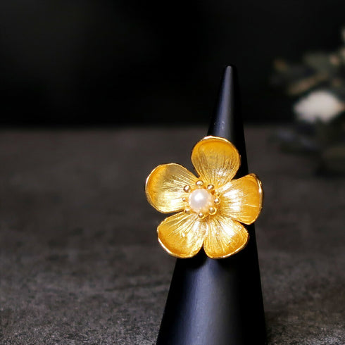 ナノッタ 指輪 ゴールドフラワー 淡水パール ARN050-FPEARL