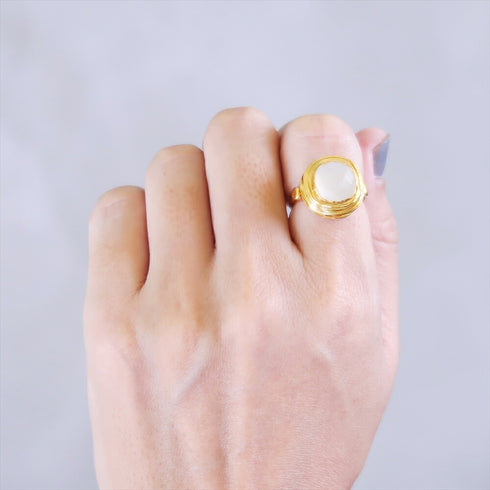 リング 指輪 天然石 スクエア アンリファインド ANTICO ARN051