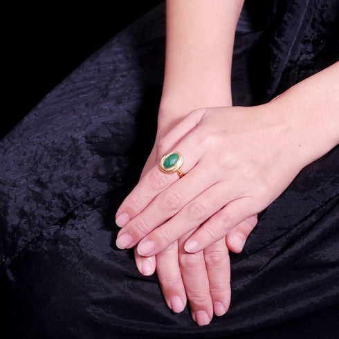 リング 指輪 天然石 オーバル アンリファインド ANTICO ARN052