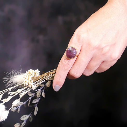 リング 指輪 天然石 ナチュラルサファイア アンリファインド ANTICO ARN053