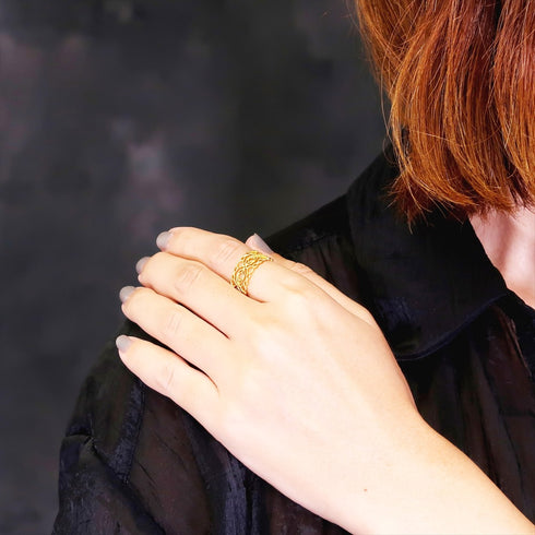 リング 指輪 レース 透かし ANTICO ARN056