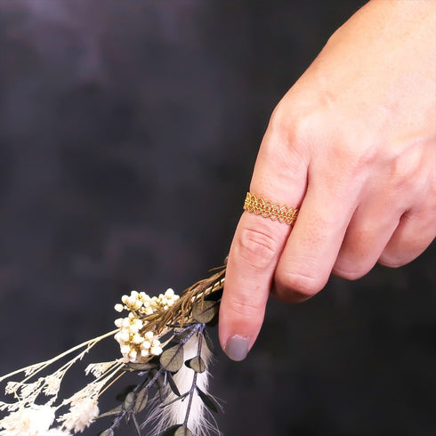 リング 指輪 レース 透かし ANTICO ARN058