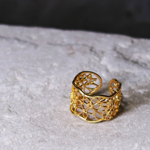 リング 指輪 透かし 花 ANTICO ARN059