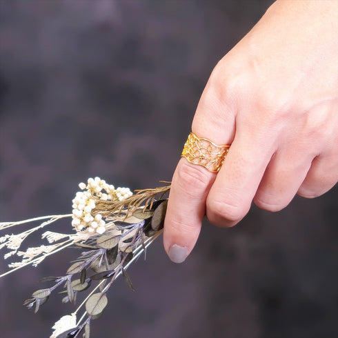 リング 指輪 透かし 花 ANTICO ARN059