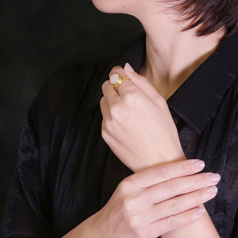 リング 指輪 天然石 ラウンド アンリファインド ANTICO ARN067