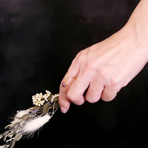 リング 指輪 天然石 ラウンド チェーン アンリファインド ANTICO ARN075