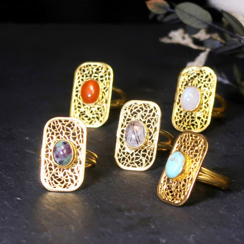 ナノッタ 指輪 ブラックルチルクォーツ ARN078-BKRUTI