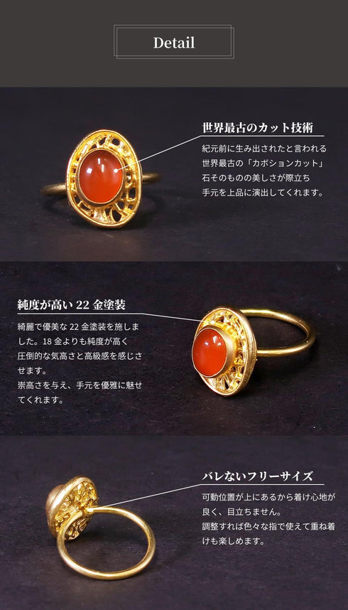 リング 指輪 天然石 オーバル 透かし アンリファインド ANTICO ARN079