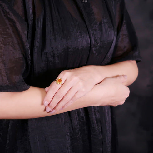 リング 指輪 天然石 オーバル 透かし アンリファインド ANTICO ARN079