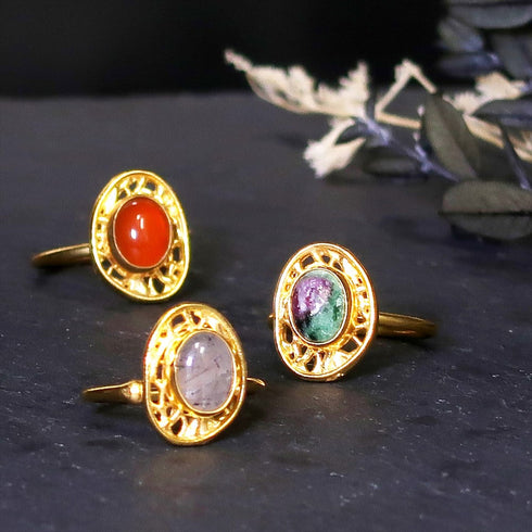 ナノッタ 指輪 ブラックルチルクォーツ ARN079-BKRUTI