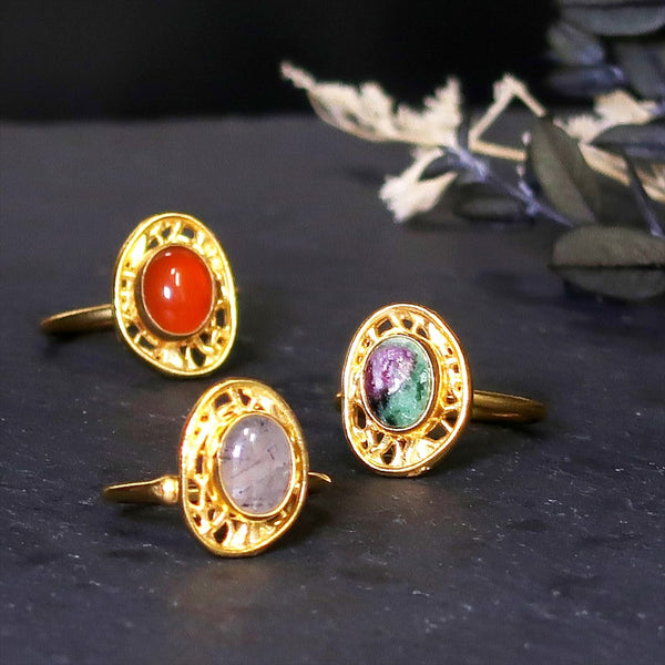 ナノッタ 指輪 ブラックルチルクォーツ ARN079-BKRUTI