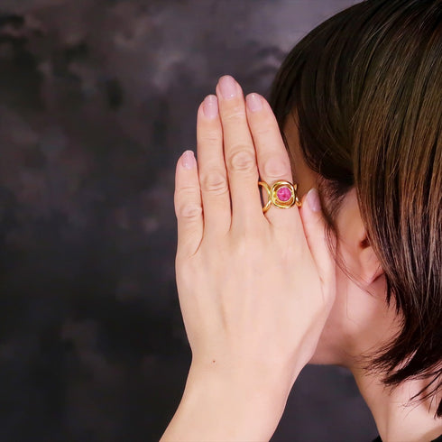 リング 指輪 天然石 ラウンド サークル アンリファインド ANTICO ARN081