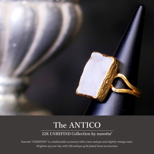 リング 指輪 天然石 レクタングル アンリファインド ANTICO ARN083