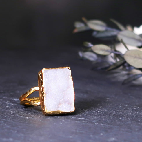 リング 指輪 天然石 レクタングル アンリファインド ANTICO ARN083