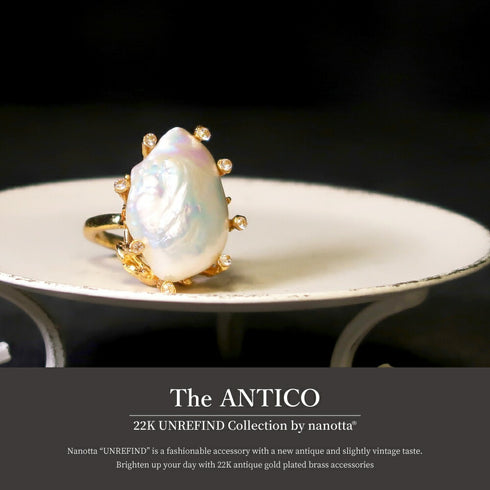 リング 指輪 天然石 パール アンリファインド ANTICO ARN093