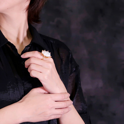 リング 指輪 天然石 パール アンリファインド ANTICO ARN093