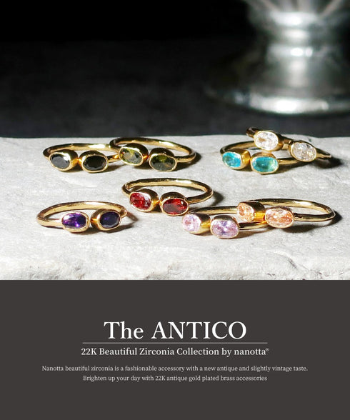 リング 指輪 オーバル フォークリング ビューティフルジルコニア ANTICO ARN095