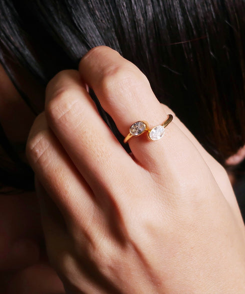 リング 指輪 オーバル フォークリング ビューティフルジルコニア ANTICO ARN095