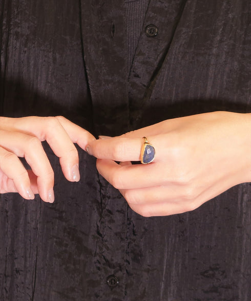 リング 指輪 天然石 ハーフムーン アンリファインド ANTICO ARN099