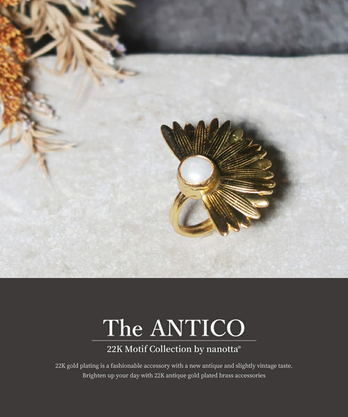 リング 指輪 天然石 パール ラウンド 花 ANTICO ARN102