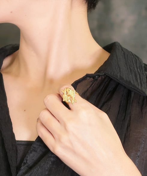 リング 指輪 フォークリング フィッシュ ANTICO ARN104