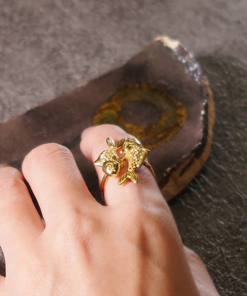 リング 指輪 フォークリング フィッシュ ANTICO ARN104