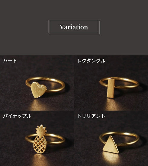 リング 指輪 レクタングル トリリアント 三角 ANTICO ARN110