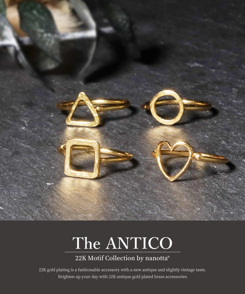 リング 指輪 ラウンド スクエア トリリアント 三角 サークル ANTICO ARN111