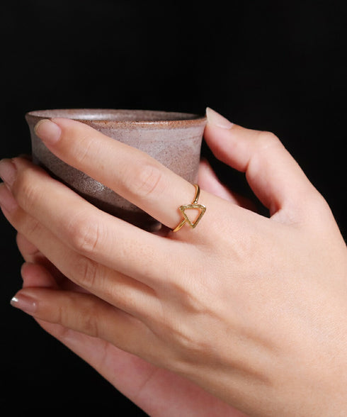 リング 指輪 ラウンド スクエア トリリアント 三角 サークル ANTICO ARN111