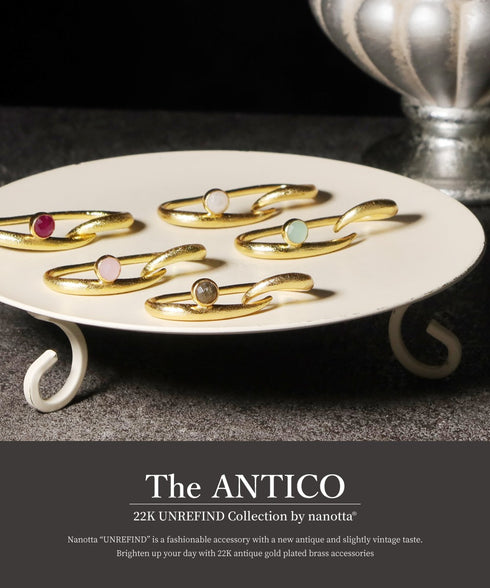 リング 指輪 天然石 ラウンド レイヤード アンリファインド ANTICO ARN114