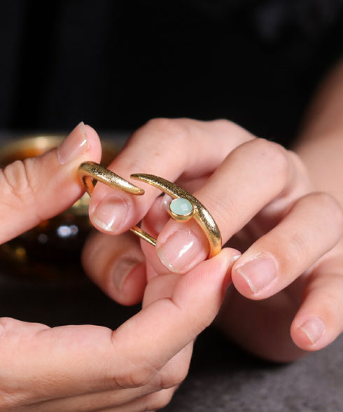 リング 指輪 天然石 ラウンド レイヤード アンリファインド ANTICO ARN114