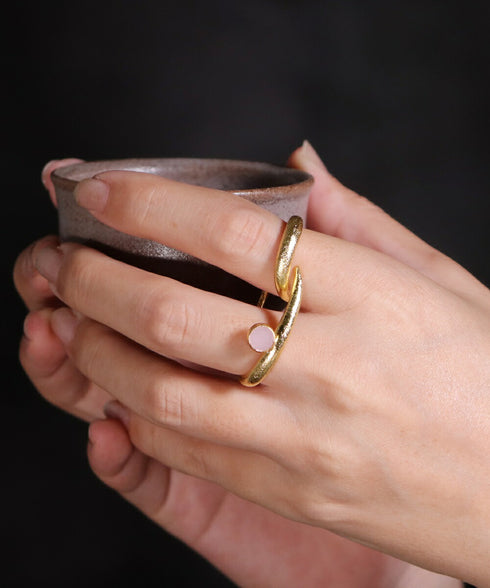 リング 指輪 天然石 ラウンド レイヤード アンリファインド ANTICO ARN114