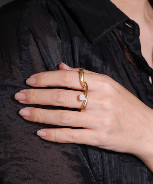 リング 指輪 天然石 ラウンド レイヤード アンリファインド ANTICO ARN114