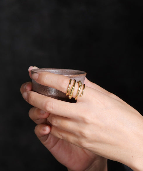 リング 指輪 レイヤード スパイラル コイル ANTICO ARN116