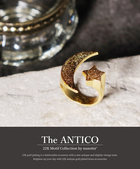 リング 指輪 フォークリング 月 星 ANTICO ARN122
