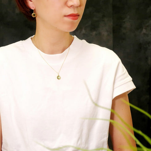 ピアス 天然石 ラウンド フック うるうるクォーツ ANTICO ASE001