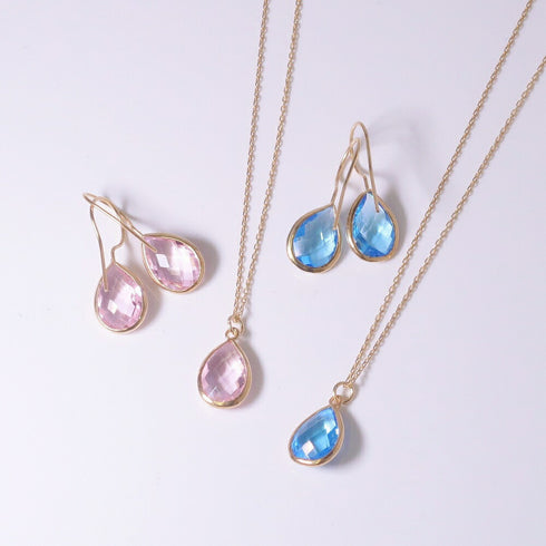 ピアス 天然石 ティアドロップ フック うるうるクォーツ ANTICO ASE002