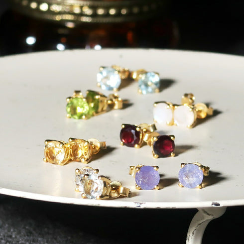 ピアス 天然石 ラウンド ANTICO ASE004