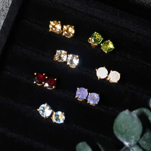 ピアス 天然石 ラウンド ANTICO ASE004