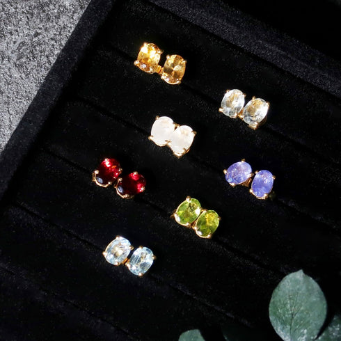 ピアス 天然石 オーバル ANTICO ASE005