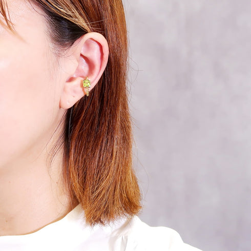 イヤーカフ 天然石 スクエア オクタゴンカット ツイスト ANTICO ASE007