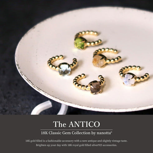 イヤーカフ 天然石 ラウンド ANTICO ASE013