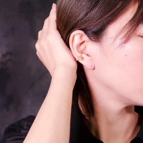 イヤーカフ 天然石 ラウンド ANTICO ASE013