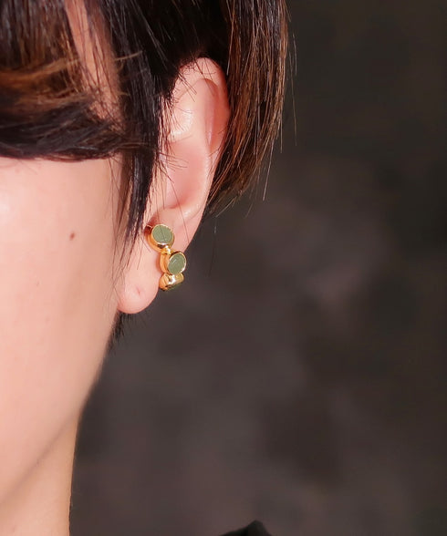 イヤーカフ 天然石 ラウンド ANTICO ASE014