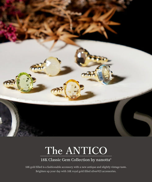 イヤーカフ 天然石 オーバル エッグ ANTICO ASE015