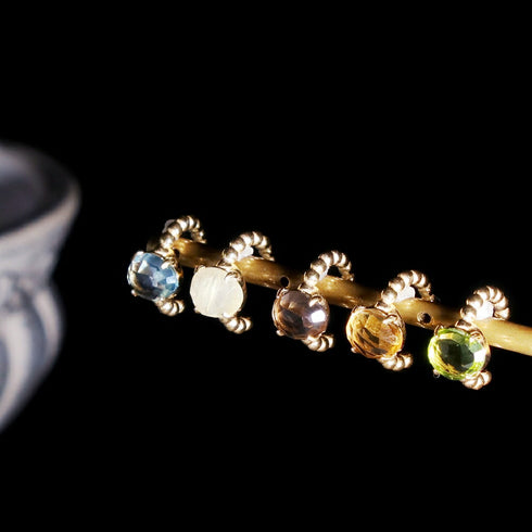 ナノッタ イヤーカフ ブルートパーズ オーバル ASE015-SE039-BLUETO