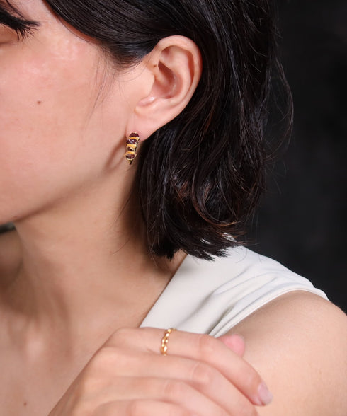 ピアス 天然石 フープ アンリファインド ANTICO ASE018